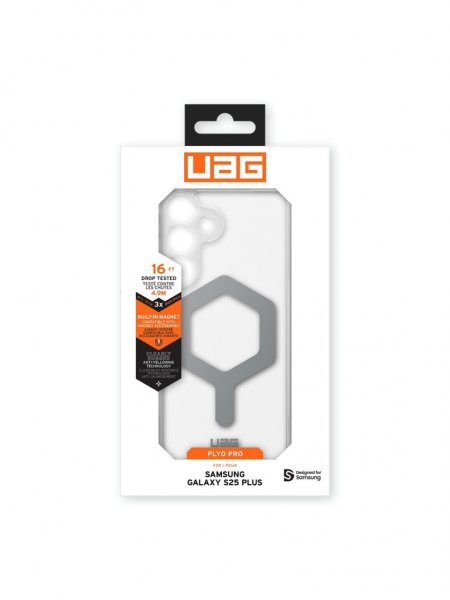 Urban Armor Gear (UAG) Samsung Galaxy S25 Plus Deksel Plyo Pro MagSafe Ice/Silver