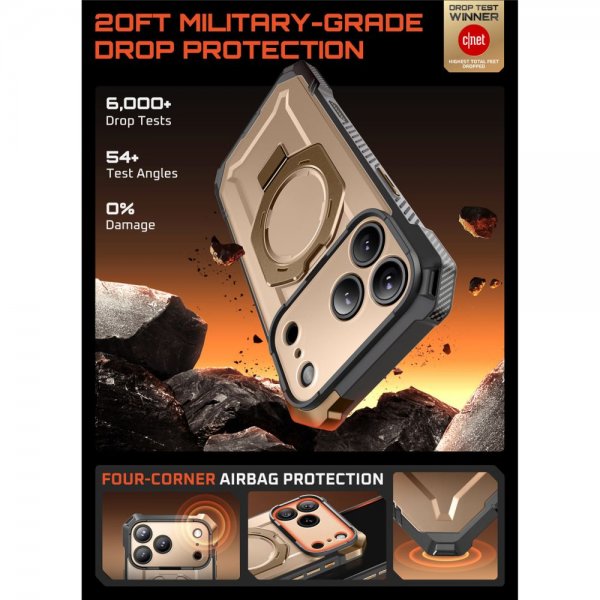 Supcase iPhone 17 Pro Deksel UB Grip MagSafe Gull
