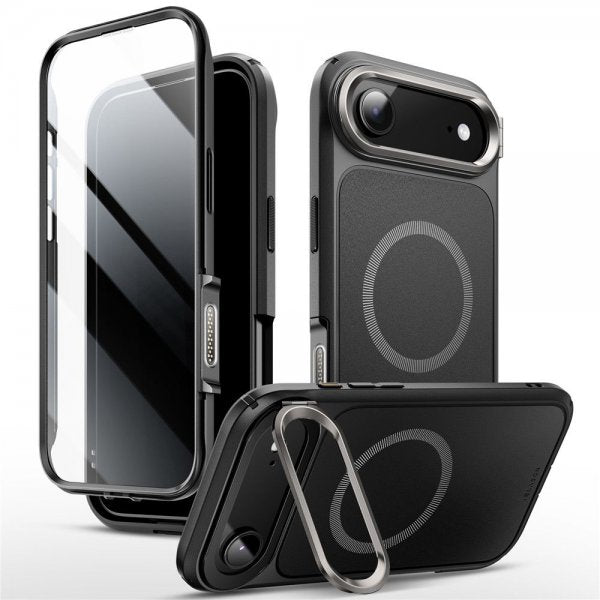 Supcase iPhone Air Deksel Ares Flip MagSafe Svart