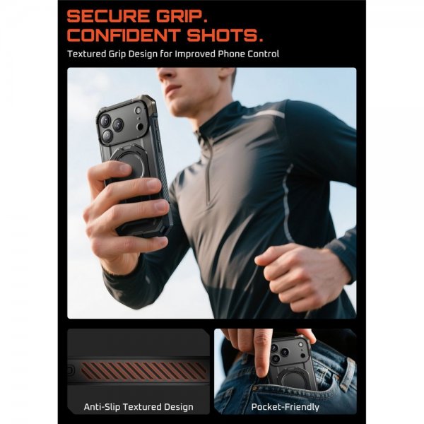 Supcase iPhone 17 Pro Max Deksel UB Grip MagSafe Svart