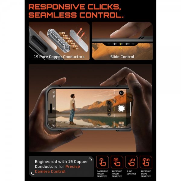 Supcase iPhone 17 Pro Max Deksel UB Grip MagSafe Grå