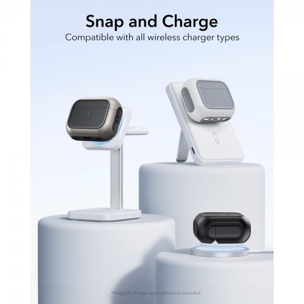 ESR AirPods Pro 3 Deksel Orbit Hybrid HaloLock Hvit