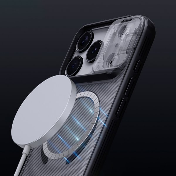 Nillkin iPhone 17 Pro Max Deksel CamShield Pro MagSafe Transparent Svart