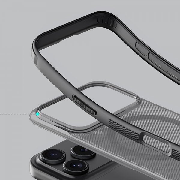 Nillkin iPhone 17 Pro Deksel Super Frosted Shield Pro MagSafe Transparent Svart