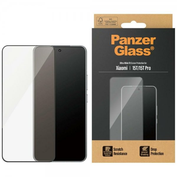 PanzerGlass Xiaomi 15T/15T Pro Skjermbeskytter Ultra-Wide Fit