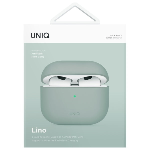 UNIQ AirPods 4 Deksel Lino Grønn