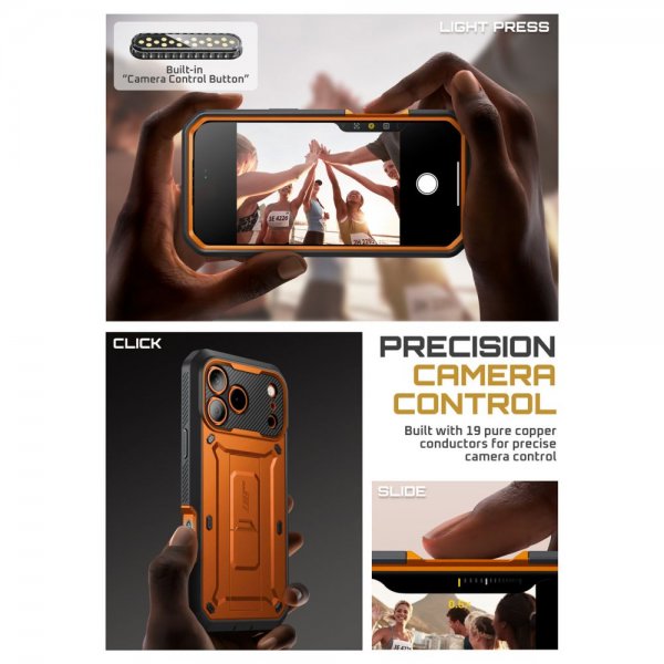 Supcase iPhone 17 Pro Max Deksel UB Pro Oransje