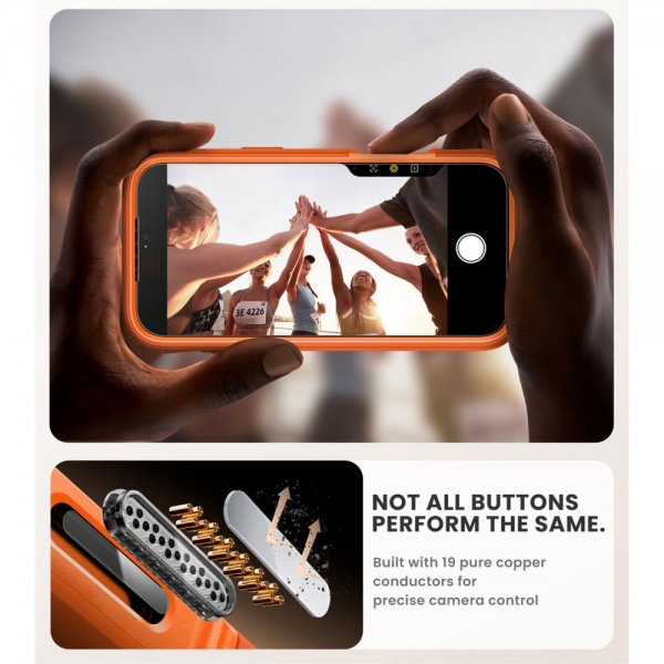 Supcase iPhone 17 Pro Max Deksel Ares Flip MagSafe Oransje