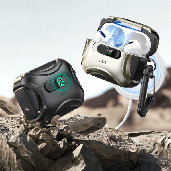 ESR AirPods Pro 3 Deksel Cyber ​​FlickLock MagSafe Svart