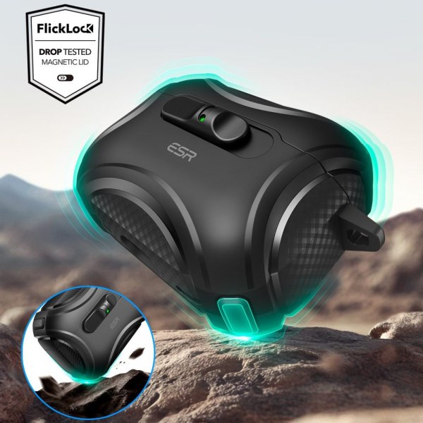 ESR AirPods Pro 3 Deksel Cyber ​​FlickLock MagSafe Svart