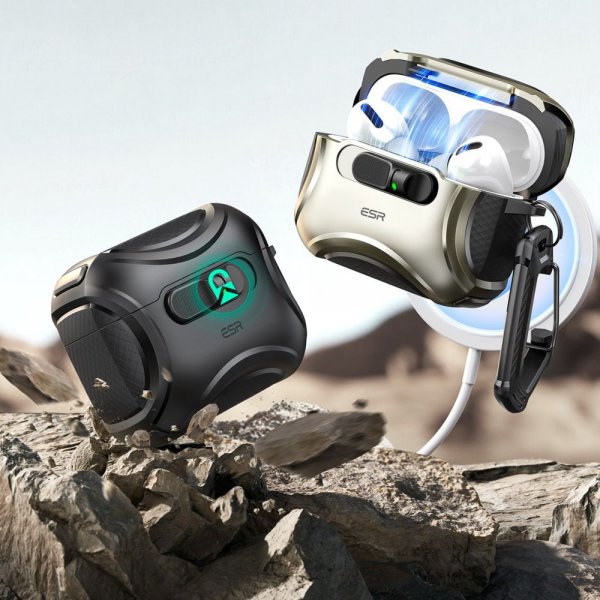 ESR AirPods Pro 3 Deksel Cyber ​​FlickLock MagSafe Sølv