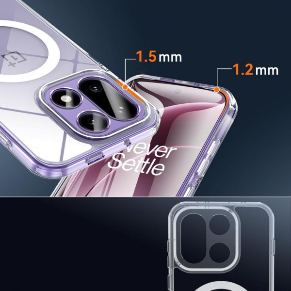 Tech-Protect OnePlus 15 Deksel FlexAir Hybrid MagSafe Transparent