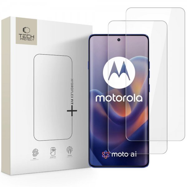 Tech-Protect Motorola Edge 60/Edge 60 Pro/Edge 60 Fusion Skjermbeskytter HydroFlex+ 2-pakning