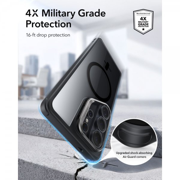 ESR Samsung Galaxy S26 Ultra Deksel Classic Hybrid Kickstand MagSafe Svart Transparent