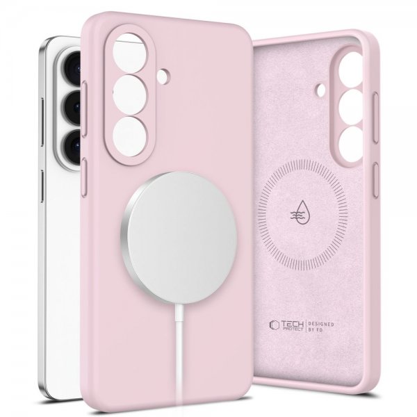 Tech-Protect Samsung Galaxy S26 Plus Deksel Silicone MagSafe Rosa