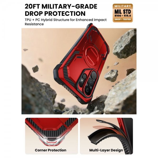 Supcase Samsung Galaxy S26 Ultra Deksel ArmorBox MagSafe Rød