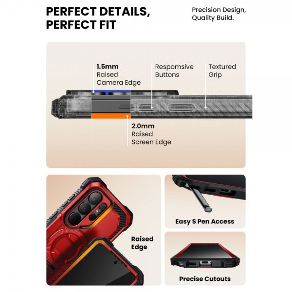 Supcase Samsung Galaxy S26 Ultra Deksel ArmorBox MagSafe Rød