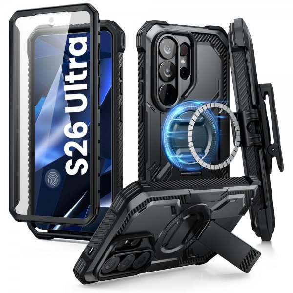Supcase Samsung Galaxy S26 Ultra Deksel ArmorBox Clip MagSafe Svart