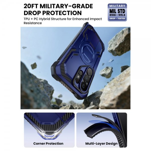 Supcase Samsung Galaxy S26 Ultra Deksel ArmorBox Clip MagSafe Blå