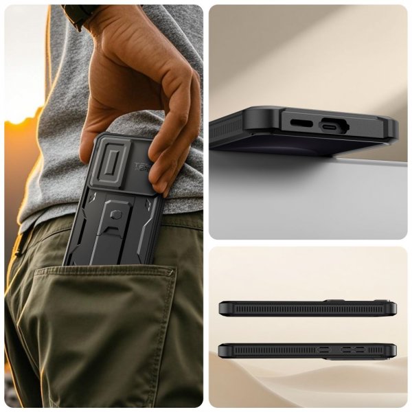 Tech-Protect Samsung Galaxy S26 Deksel Kevlar Cam+ Svart