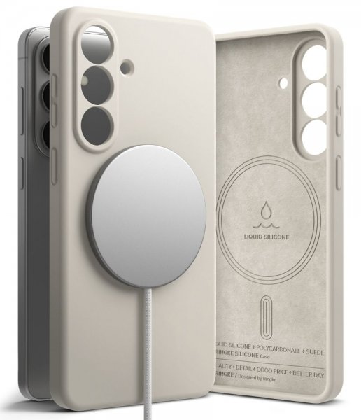 Ringke Samsung Galaxy S26 Deksel Silicone Magnetic Beige