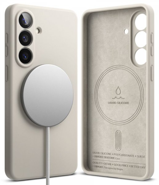 Ringke Samsung Galaxy S26 Deksel Silicone Magnetic Beige