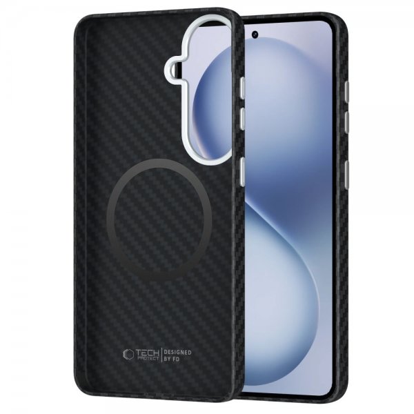 Tech-Protect Samsung Galaxy S26 Deksel Ion Carbon MagSafe Svart