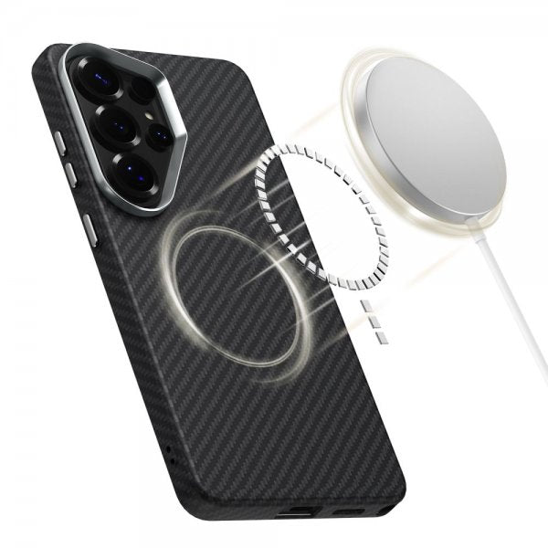 Tech-Protect Samsung Galaxy S26 Ultra Deksel Ion Carbon MagSafe Svart