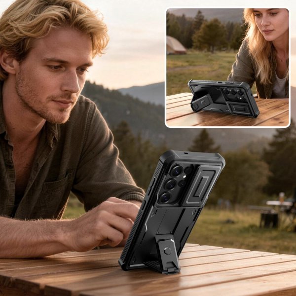 Tech-Protect Samsung Galaxy S26 Ultra Deksel Kevlar Cam+ Svart