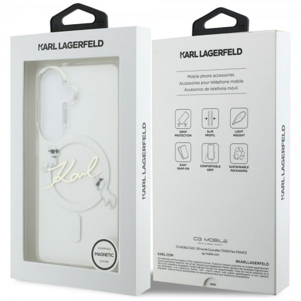 Karl Lagerfeld Samsung Galaxy S26 Deksel Script MagSafe Transparent