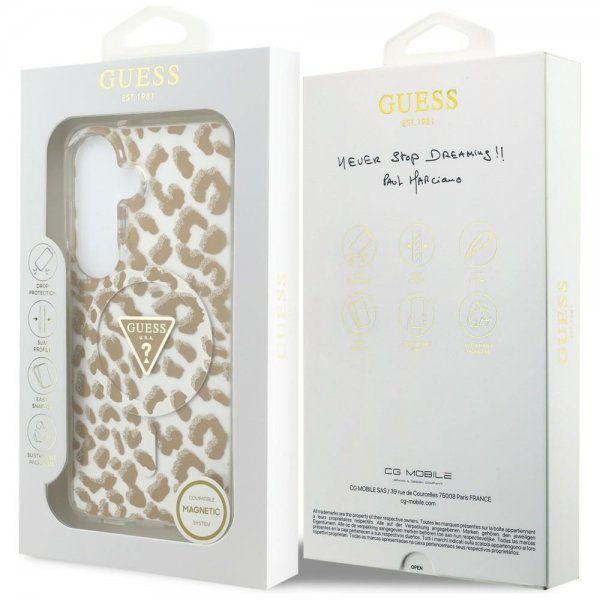 Guess Samsung Galaxy S26 Deksel Leopard Print MagSafe Brun