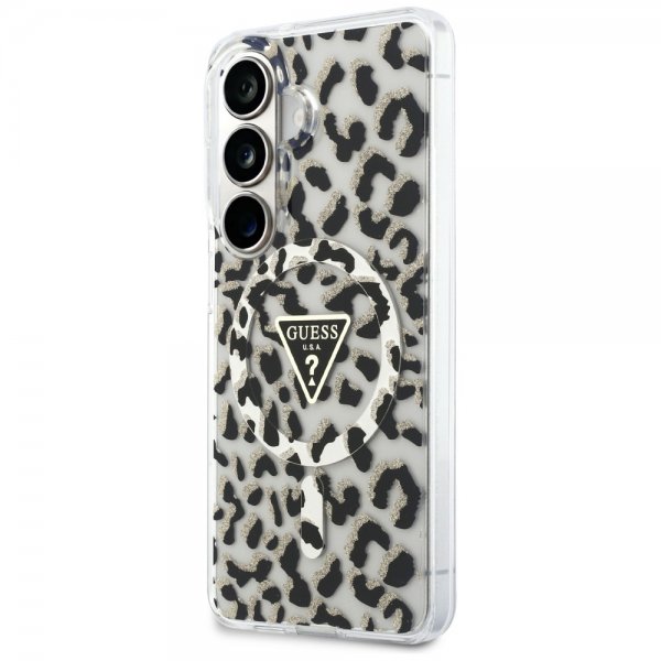 Guess Samsung Galaxy S26 Deksel Leopard Print MagSafe Svart Hvit