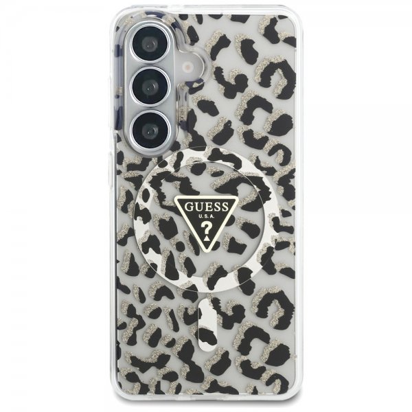 Guess Samsung Galaxy S26 Deksel Leopard Print MagSafe Svart Hvit