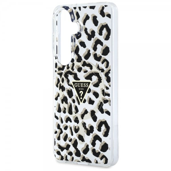 Guess Samsung Galaxy S26 Deksel Leopard Print MagSafe Svart Hvit