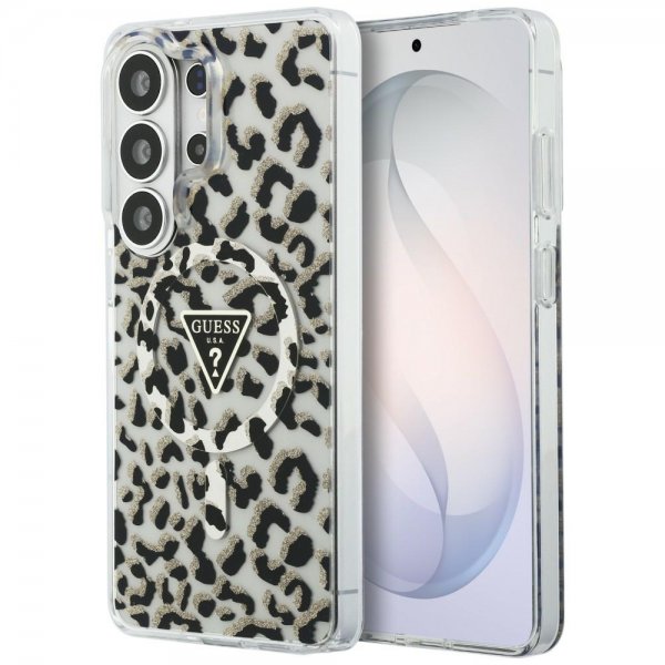 Guess Samsung Galaxy S26 Ultra Deksel Leopard Print MagSafe Svart Hvit