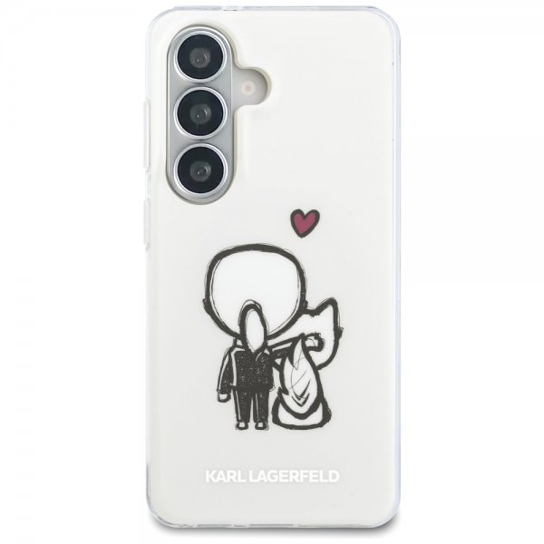 Karl Lagerfeld Samsung Galaxy S26 Deksel Karl & Choupette MagSafe Hvit