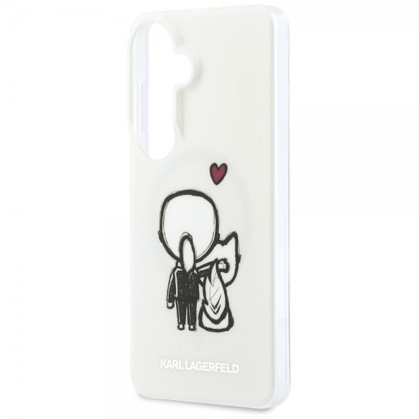 Karl Lagerfeld Samsung Galaxy S26 Deksel Karl & Choupette MagSafe Hvit