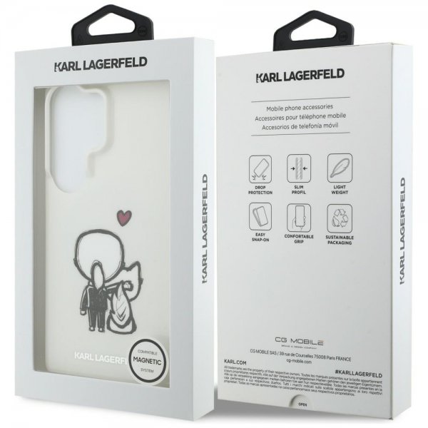 Karl Lagerfeld Samsung Galaxy S26 Ultra Deksel Karl & Choupette MagSafe Hvit