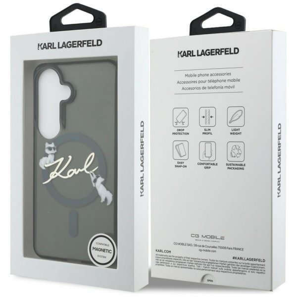 Karl Lagerfeld Samsung Galaxy S26 Deksel Script MagSafe Svart