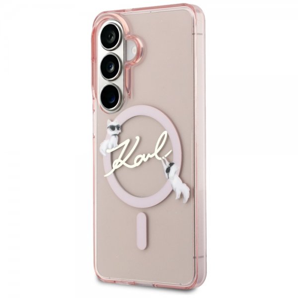 Karl Lagerfeld Samsung Galaxy S26 Deksel Script MagSafe Rosa
