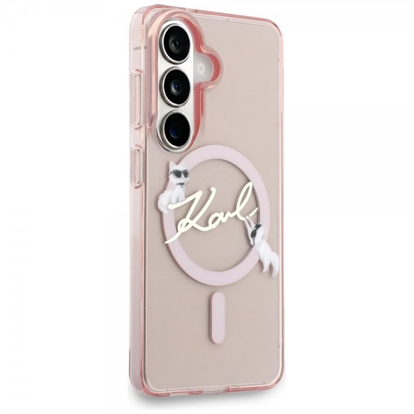Karl Lagerfeld Samsung Galaxy S26 Deksel Script MagSafe Rosa