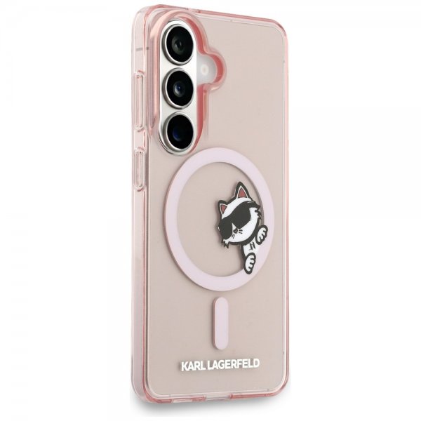 Karl Lagerfeld Samsung Galaxy S26 Deksel Choupette Peekaboo MagSafe Rosa