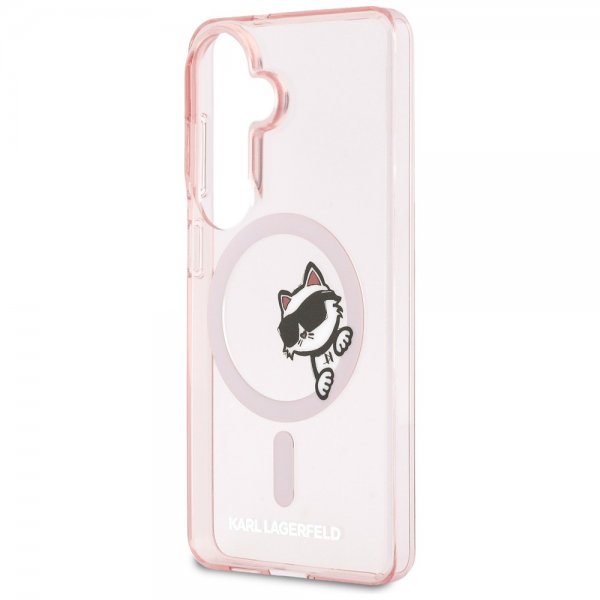 Karl Lagerfeld Samsung Galaxy S26 Deksel Choupette Peekaboo MagSafe Rosa