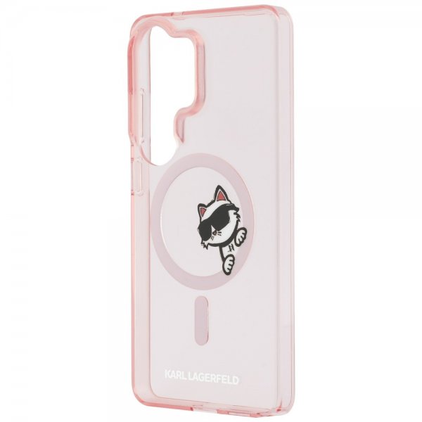 Karl Lagerfeld Samsung Galaxy S26 Ultra Deksel Choupette Peekaboo MagSafe Rosa