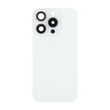 iPhone 15 Pro baksideglass med magnet og kameralinse - hvit titan
