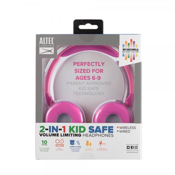 Altec Lansing Hodetelefoner Trådløs 2in1 On-Ear Rosa
