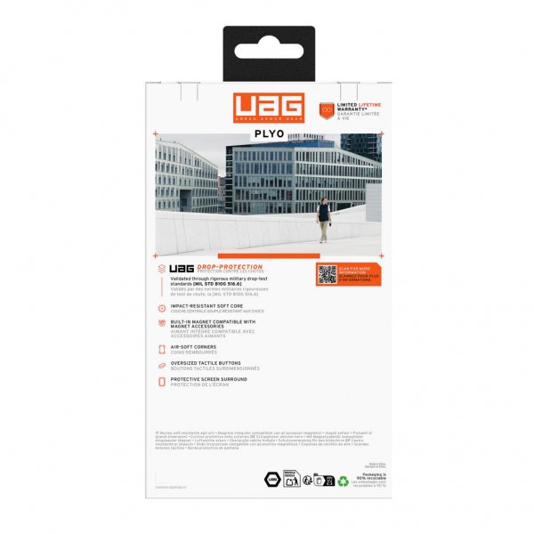 Urban Armor Gear (UAG) Samsung Galaxy S26 Plus Deksel Plyo MagSafe Ice/Silver