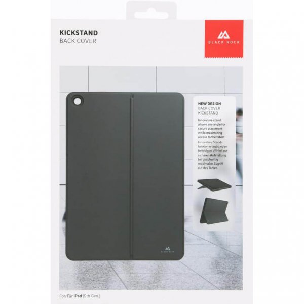Black Rock iPad 10.2 (gen 7/8/9) Deksel Kickstand Back Cover Svart