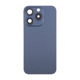 iPhone 15 Pro baksideglass med magnet og kameralinse - blå titan