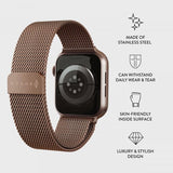 Burga Apple Watch 38/40/41/42mm Armbånd Metal Mesh Rosegull
